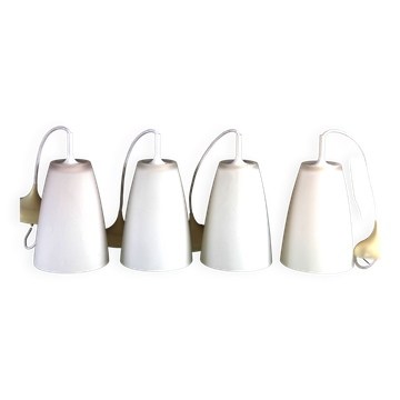 Opaline pendant lights, set of four