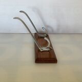 Wooden wall coat rack 2 hooks