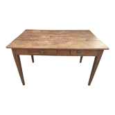 Solid oak farmhouse table with 2 drawers 1900