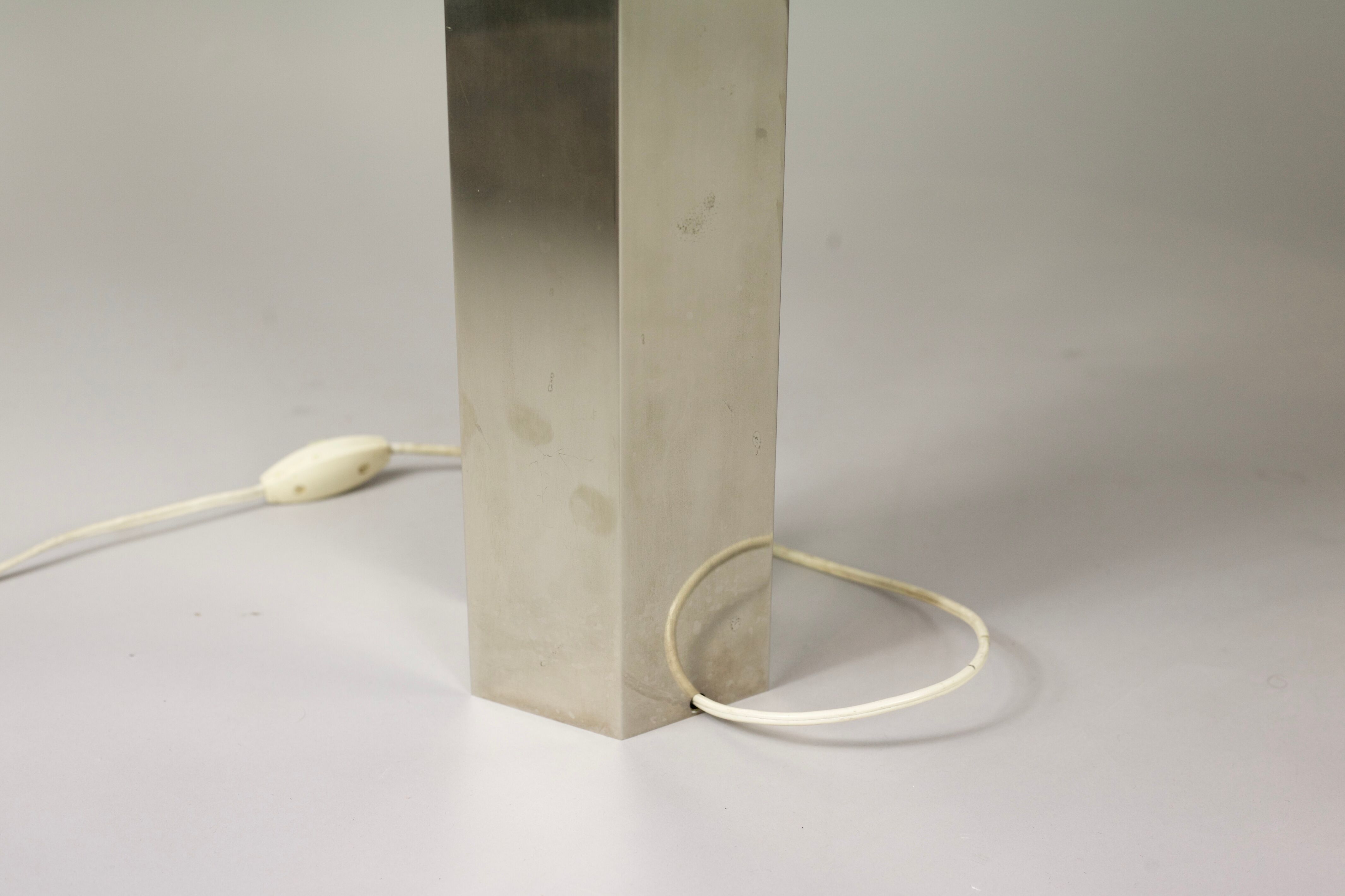 Hexagonal lamp in chromed steel France circa 1970