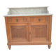 Art Deco oak and marble sideboard