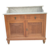 Buffet art déco chêne et marbre