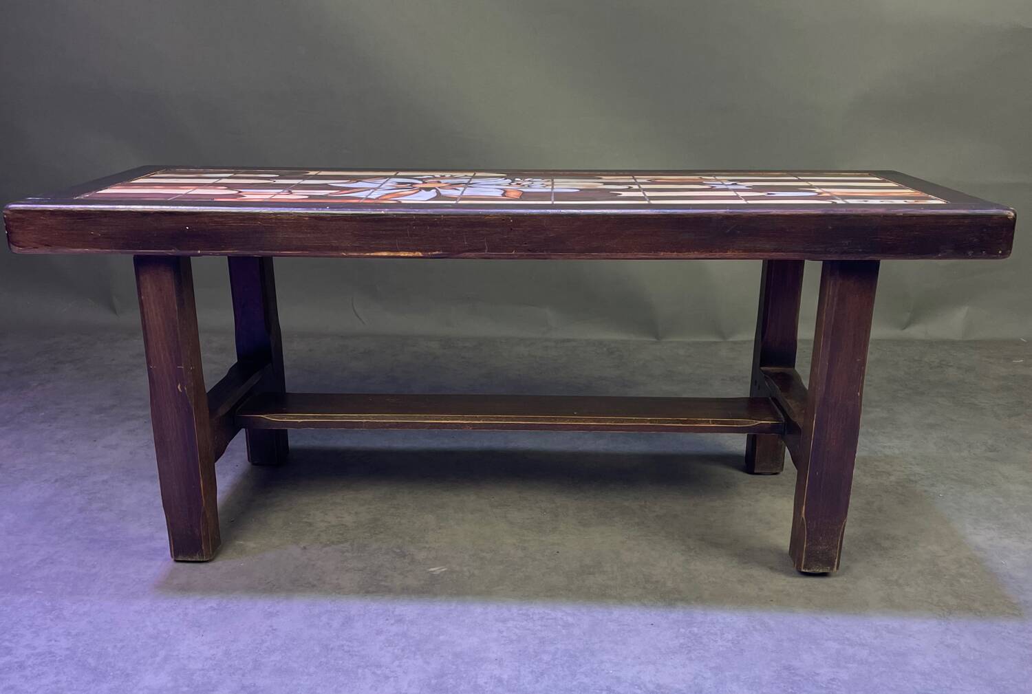 Wooden and ceramic coffee table