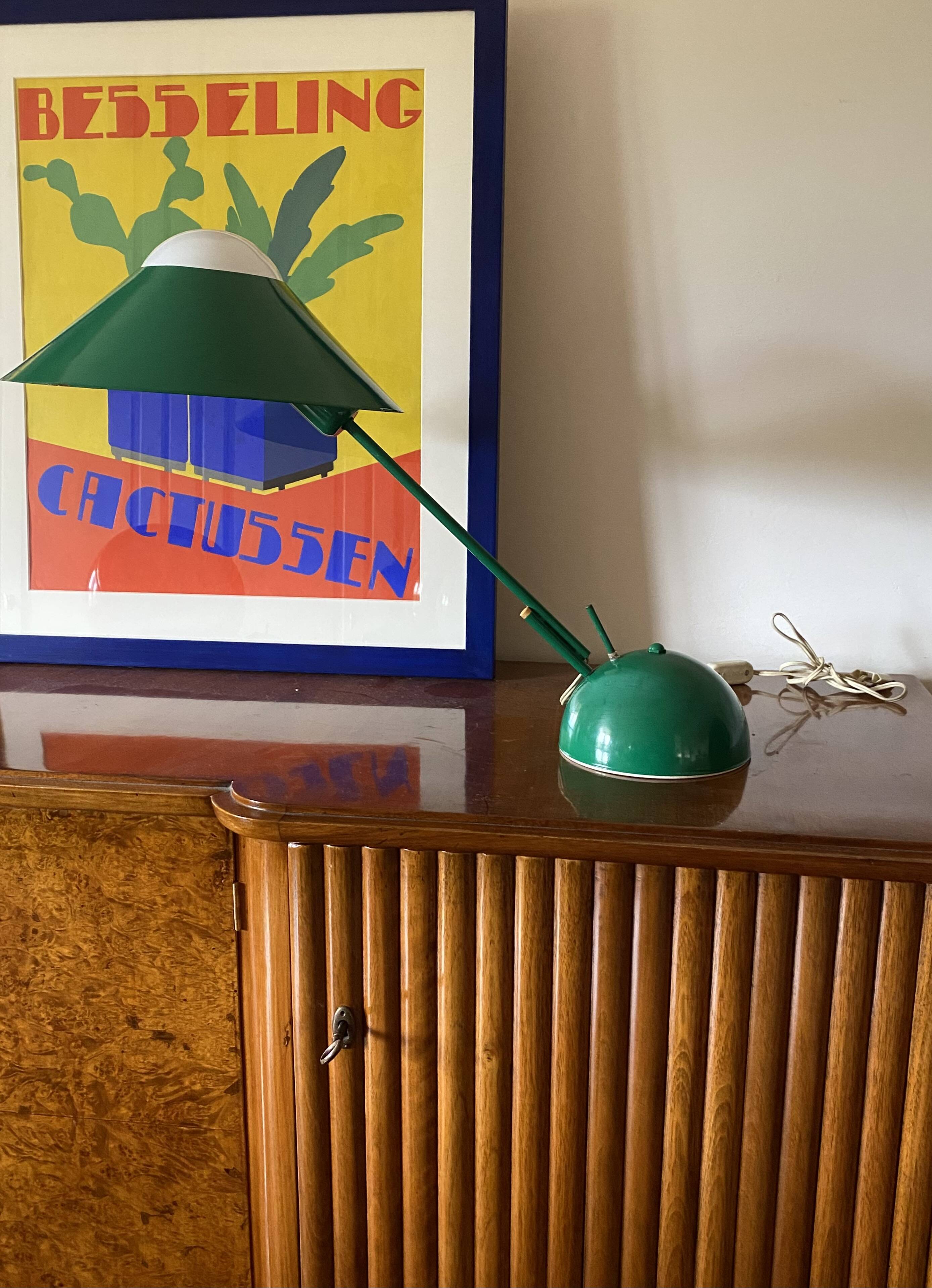 Space Age green table lamp, Italy 1970s