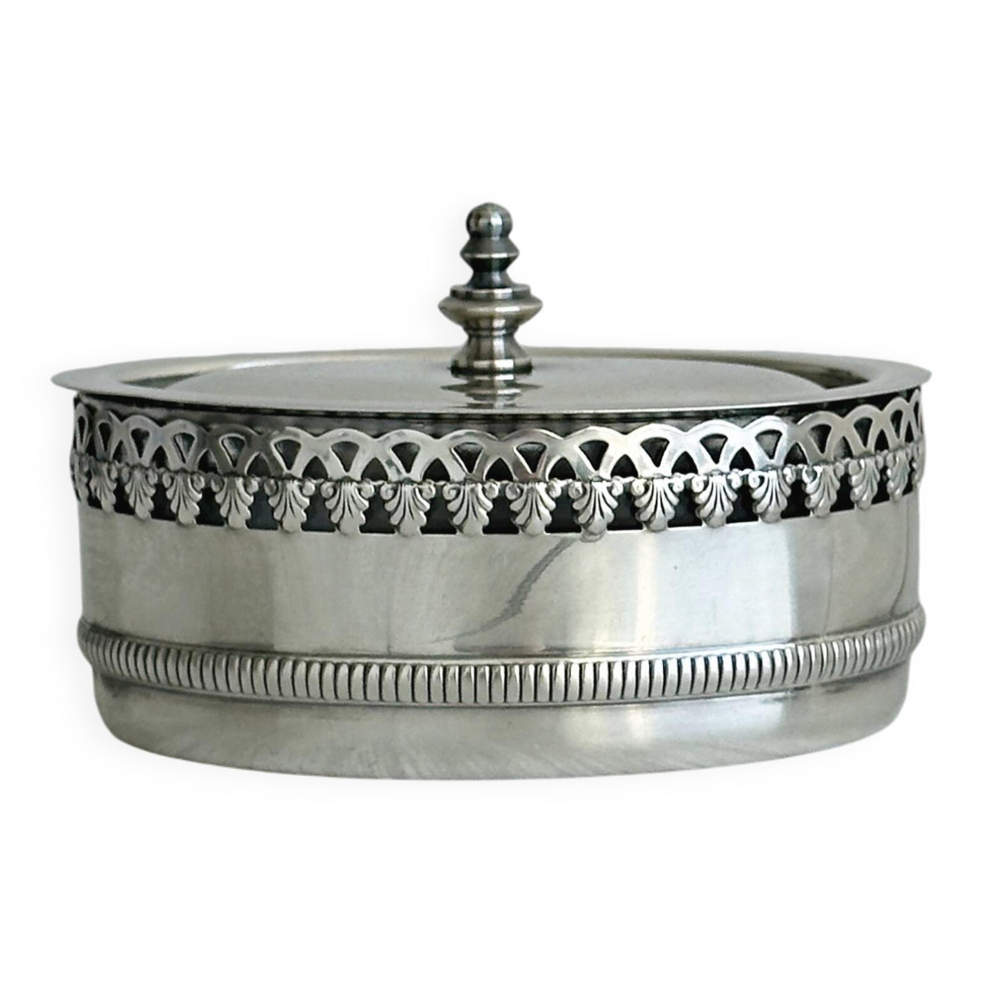 Vintage metal butter dish