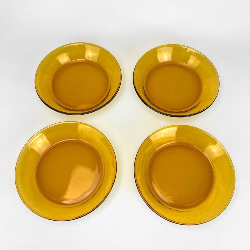 Table service 4 people amber glass duralex