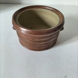 Stoneware pot Corneau Myennes decorated with hares