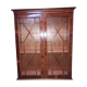 2-door cherry wood display cabinet