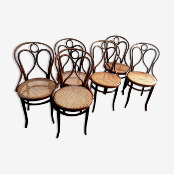 Six chaises de bistrot fischel vers 1910
