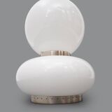 Table lamp with double white glass diffuser, 1970s