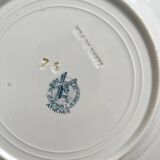 6 flat plates in iron earth “Athens” Saint Amand and Hamage