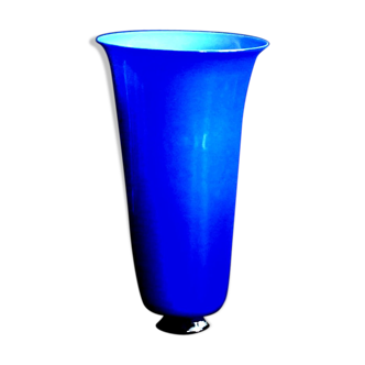 Vase blue Venini Murano 1983