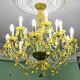 Grand lustre à pampilles en verre et polypropylène – 14 lumières
