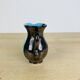 Two-tone ceramic vase from the 50s, blue and black, vintage