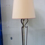 Lamppost twisted wrought iron and brass vintage