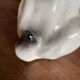 DESVRES earthenware dog with sulphide eyes, 1950