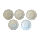 Suite of 5 openwork dessert plates
