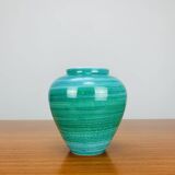 Vase céramique bleu/vert vintage