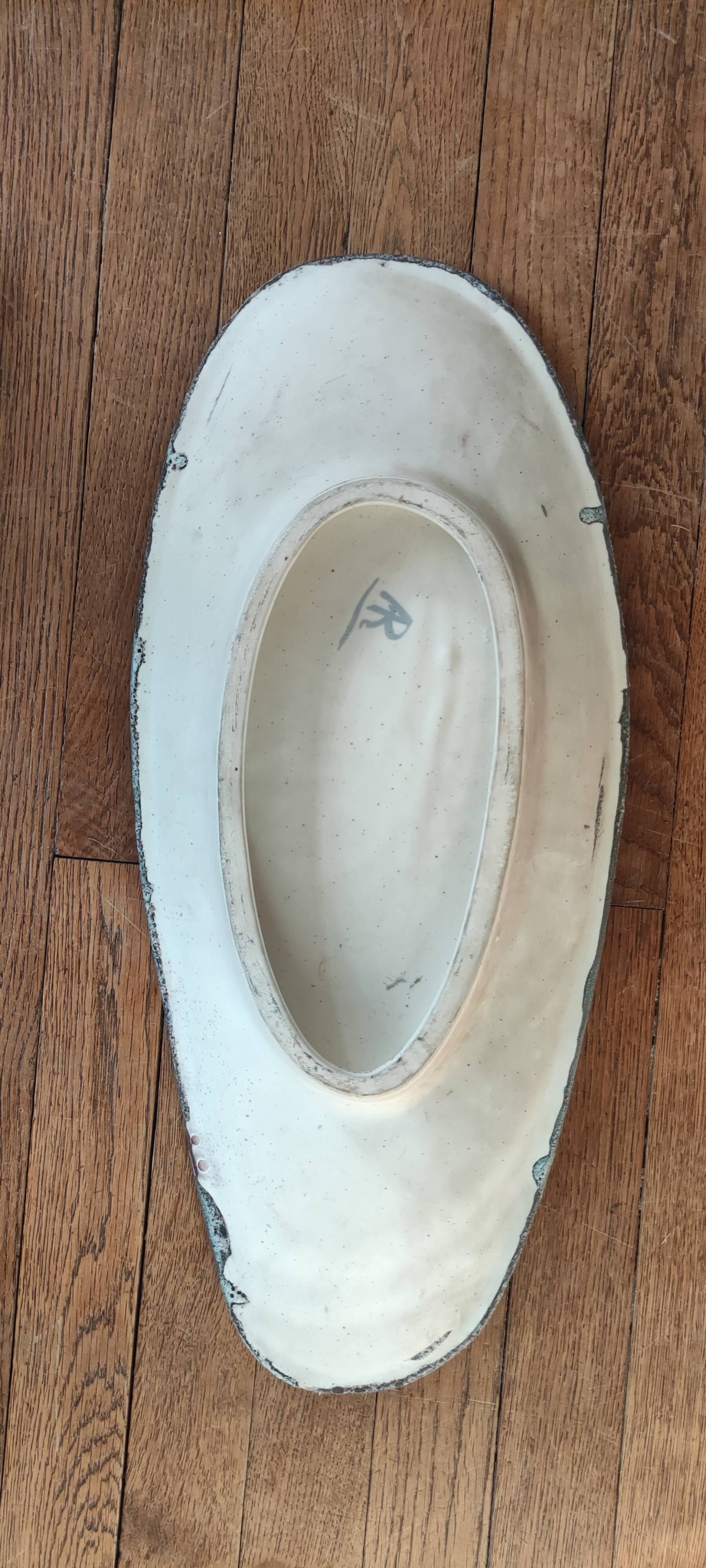 Vintage ceramic pitcher/Vallauris Annette Roux flat set