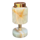 Sarome Japan onyx and gold metal table lighter – 1970s