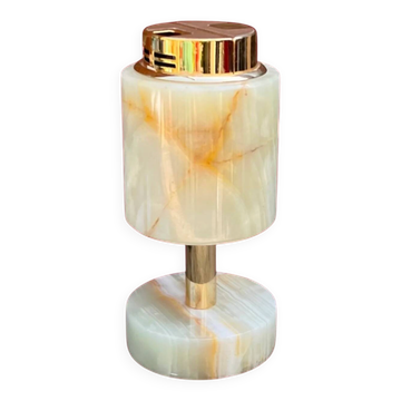 Briquet de table Sarome Japon en onyx et métal doré – années 70
