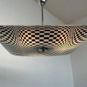 Mid-century design glass pendant by Napako, Czechoslovakia, 1970s.