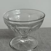 Set of 10 small vintage glass ice cream bowls.