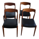 Ensemble de 4 chaises style scandinave