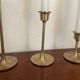Scandinavian vintage brass candle holders