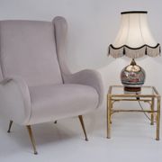 Lampe de table antique en verre mercure, galion et navire, soufflé à la main, années 1920, anglais, recâblé