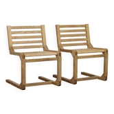 Paire rare de chaises constructivistes postmodernes, Pays-Bas, années 1980