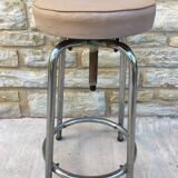 Modernist stool circa 1930 in the style of LC7 by Perriand, Le Corbusier and Jeanneret