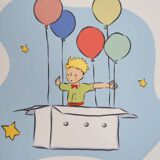Antoine de Saint-Exupéry: The Little Prince in a Balloon, lithograph