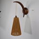 Wall lamp with rope lampshade by ER Nele for Temde, Switzerland, 1960