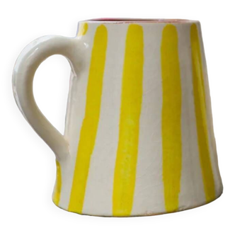 Yellow and white Mina vase