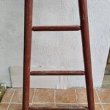 Antique rustic wooden decorative ladder, 155 cm