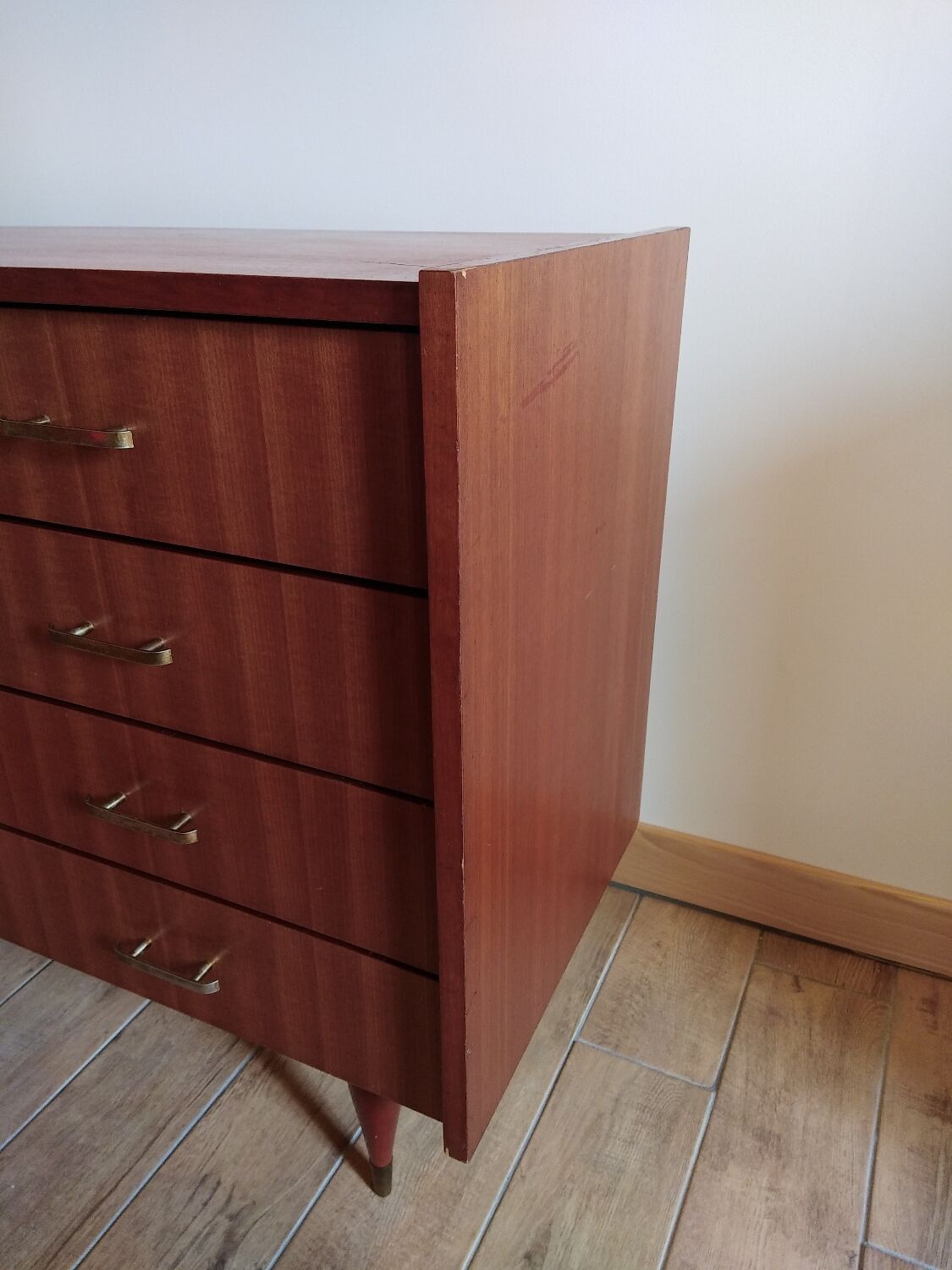 Scandinavian chest of drawers foot compass