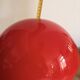 Mushroom Touch Lamp UFO Opaline Glass Red Vintage Design SPage Age