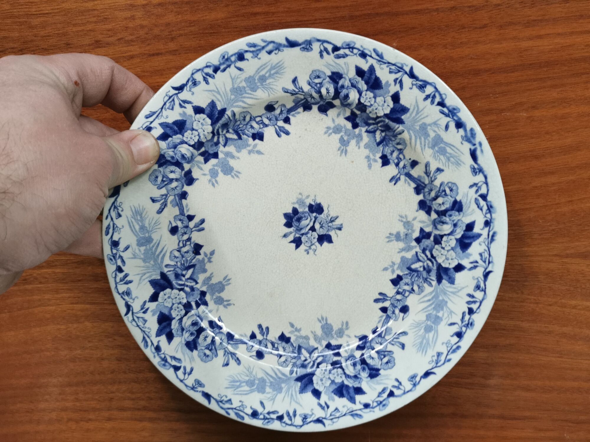 service of 12 old dessert plates in Rigal and Sanejouand faience