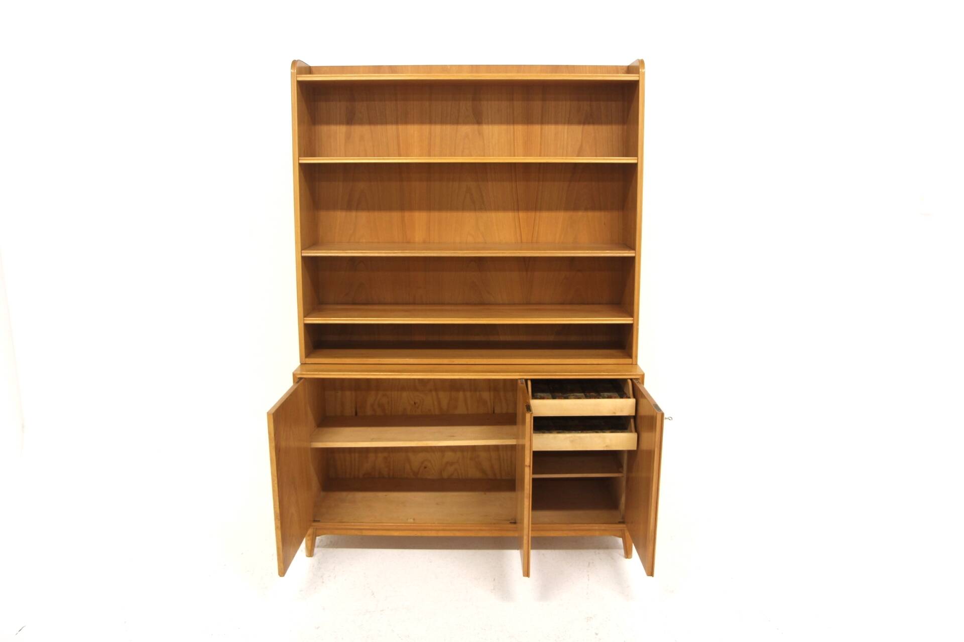 Scandinavian elm bookcase, Swedish modern, Sweden, 1940