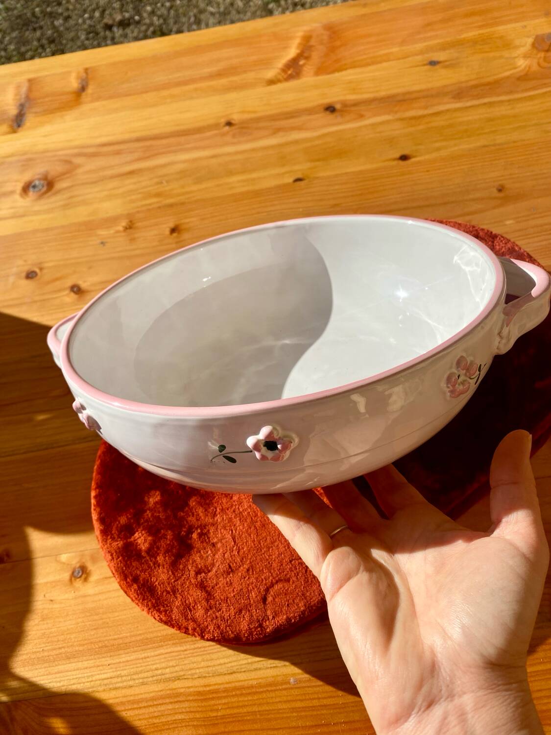 Large ceramic salad bowl