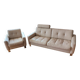 Canapé cuir 3/4 places + fauteuil – très bon état – valeur 3 261euros