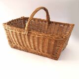 Rectangular rattan basket