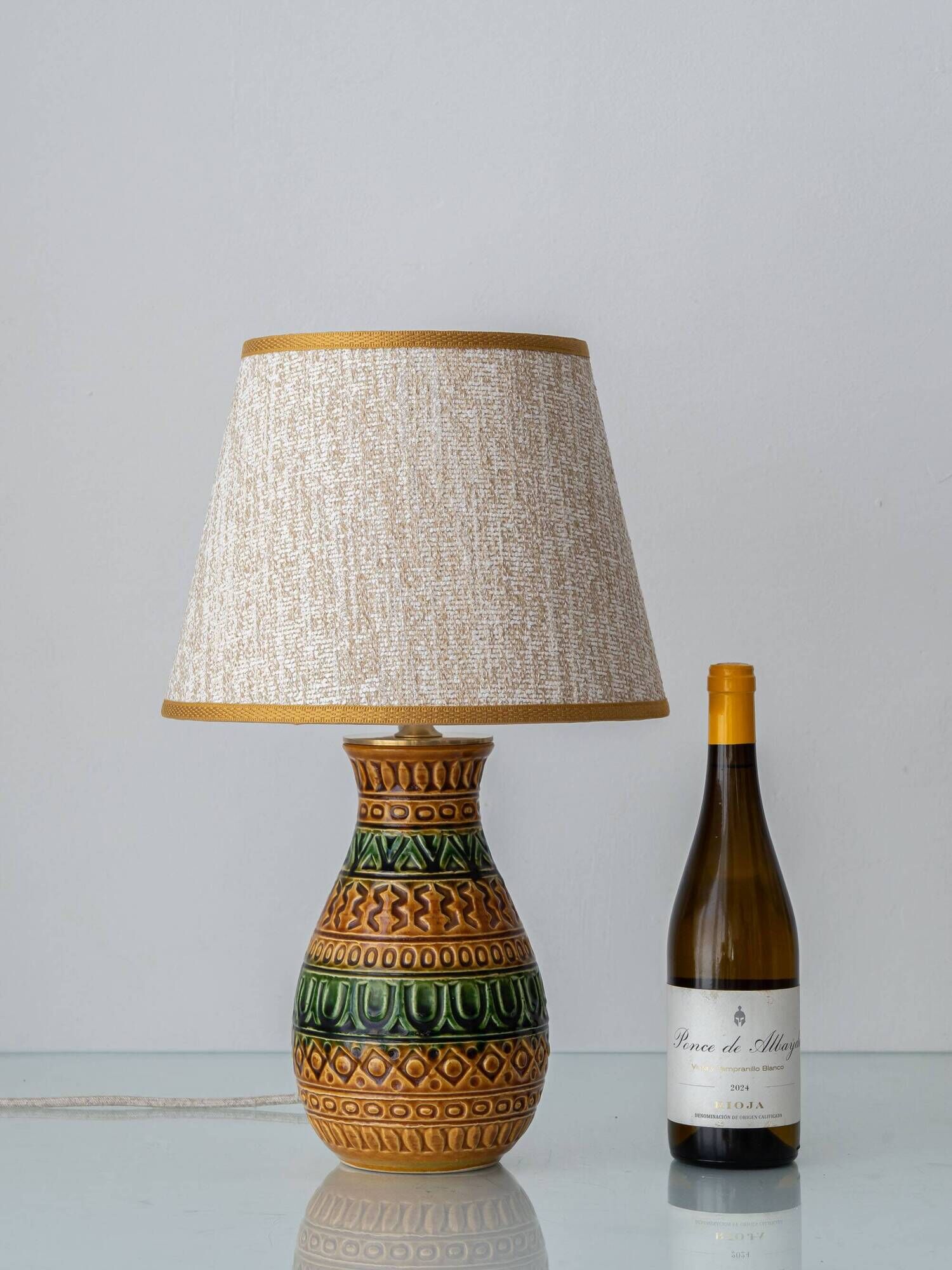 Bay Keramik Ceramic Table Lamp, Bitossi Style, circa 1960s-1970s