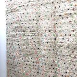 Moroccan Berber carpet Beni Ouarain ecru with colorful polka dots 2.47x1.55m