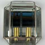 60s 70s wall lamp wall light glass & metal vintage space age design