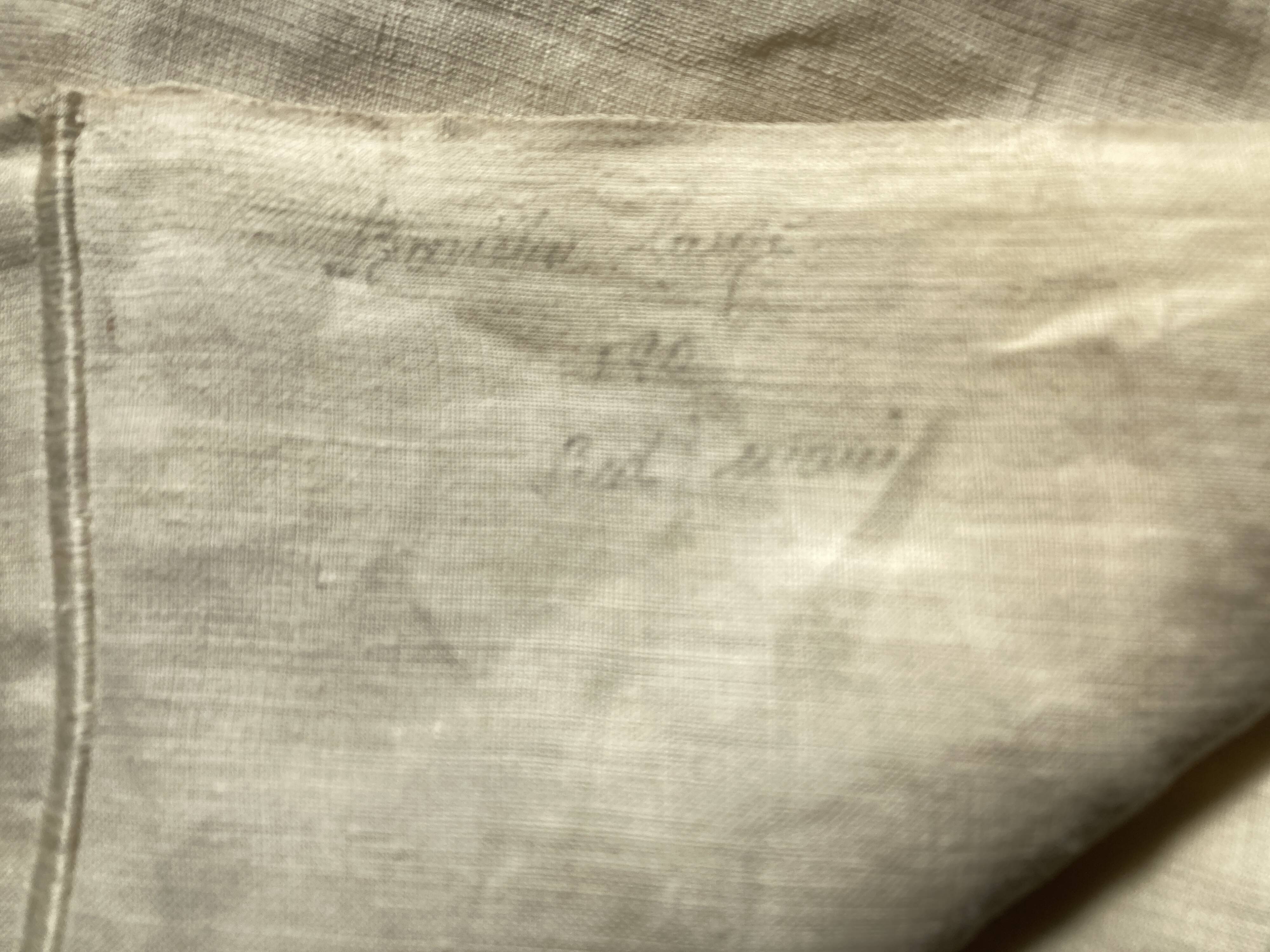 Drap de réserve 1960 en toile de lin brut 210x330