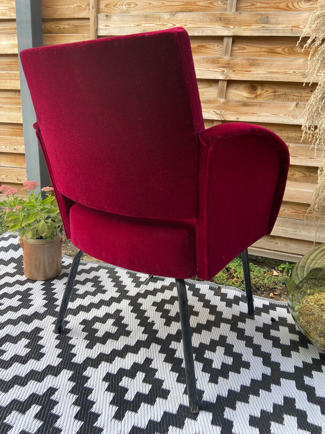 Velvet armchair