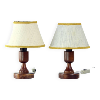 Ensemble de lampes de table folkloriques, Tchécoslovaquie 1960