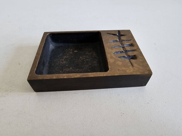 Cendrier en bronze attribué a Jacques Lauterbach Plante vintage des années